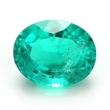 Floral Jewelry Lab Émeraude Ovale 8x10 Couleur Colombienne