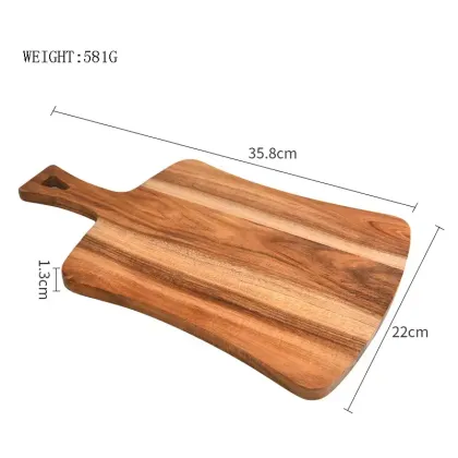 Acacia Wood Chopping Board with Handle: Cutting Board, Butcher Block, Vegetable Holder, Cheese Board