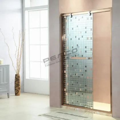 Adjustable Shower Partition Sliding 2 Panel Glass Shower Door Cabin