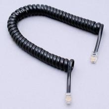 Telephone Handset Cord Black Coiled Phone Cord Cable Landline Extension Modular Wire RJ11 4P4C Telephone Accessory