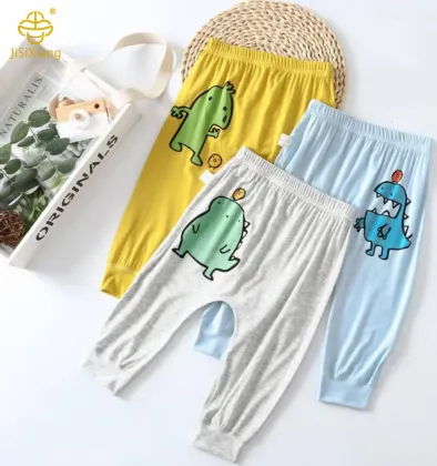 Cute cartoon print baby casual pants