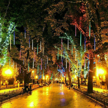 Luces multicolores de 11.8 pulgadas 8 tubos impermeables meteoritos