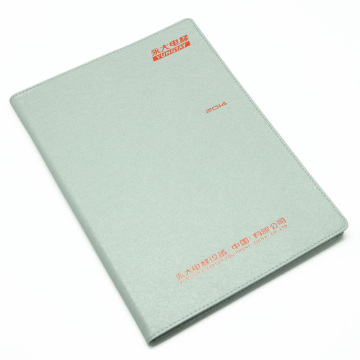 16k PU Leather Jacket Notebook with Silk Printing Logo