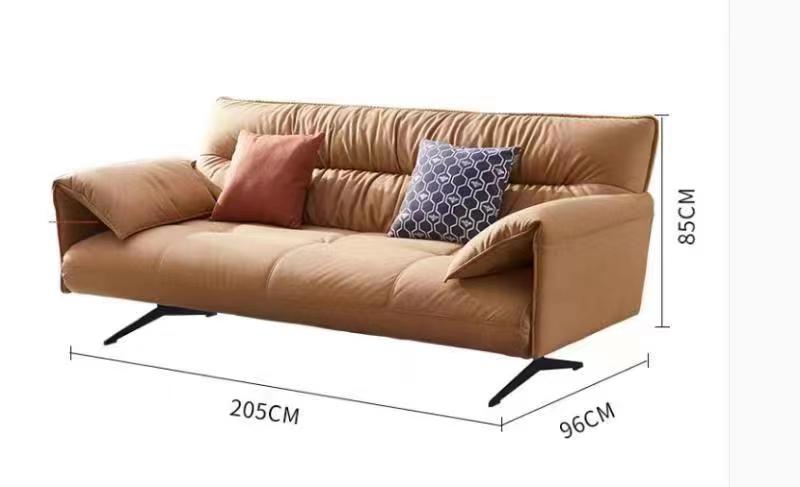 Yellow-brown Cloth Material Sofa Bed