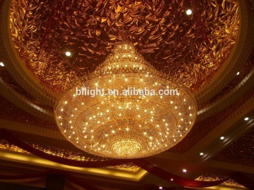 Exra large hanging chandelir luxury golden mosque chandelier