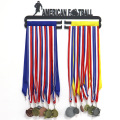 Iron Medal Rack Sports-Themed Metal Alloy Bronze and Zinc Plated and Laser-Engraved Logo Die-Cut and Painted Souvenir Model