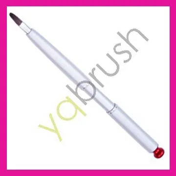 Retractable lip brush