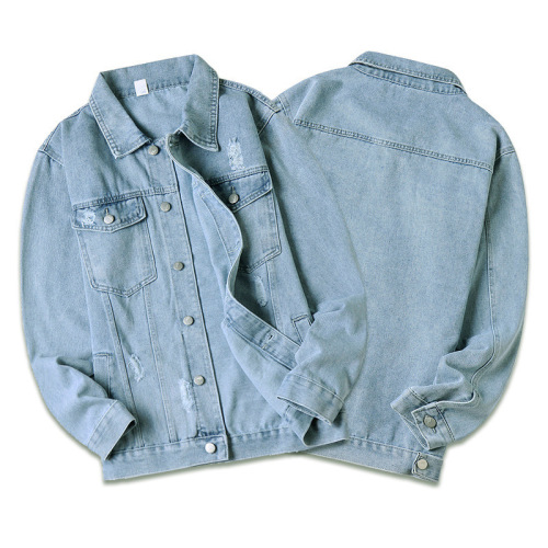 Simple Style Lightweight Denim Jacket Wholesale Custom