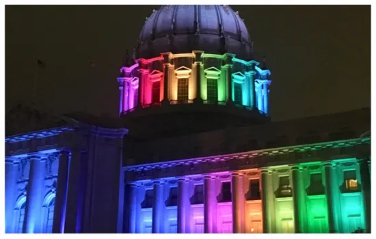 Colorful outdoor LED project light