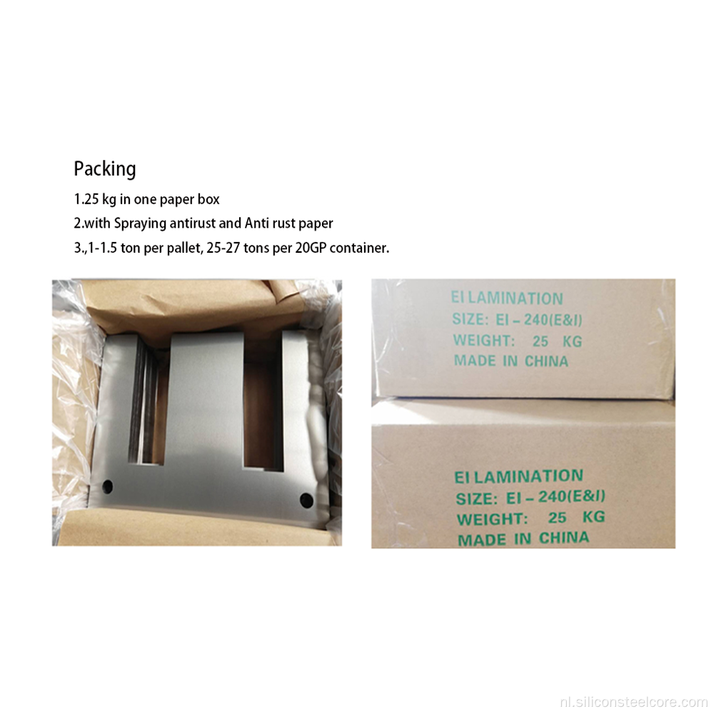 Chuangjia koude opgerolde transformator silicium stalen laminering silicium staalplaat van transformator ei 180