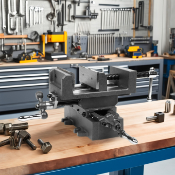 High Precision Metal Wood Working Bench Drill Press with Cross Slide Vise for CNC Milling and Drilling Machines