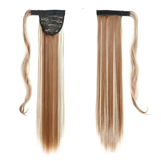Wholesale Ombre Color 22 Inch Chorliss For Women Silky Long Straight Wrap Around Strappy Ponytail Hair Synthetic Hair Ponytails