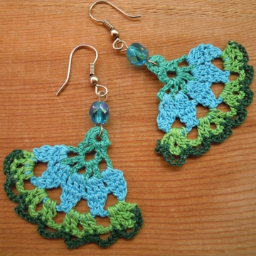 Hot Fashion 100% Cotton Crochet Earring Flowers