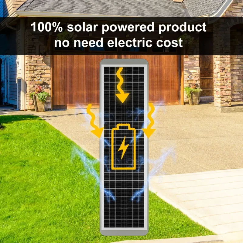 Rechargeable Solar Street Light with IP65 Waterproof LED Panel