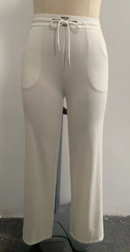 polyester spandex rib knit pant