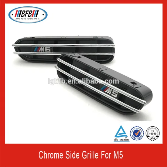 Chrome Fender Side Grille E60 M5 Style Side Vent For BMW Parts E60/E61