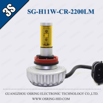 OSRING New 360 degree 3S led headlight h11 bulb 25w 2200lm car led headlight super bright