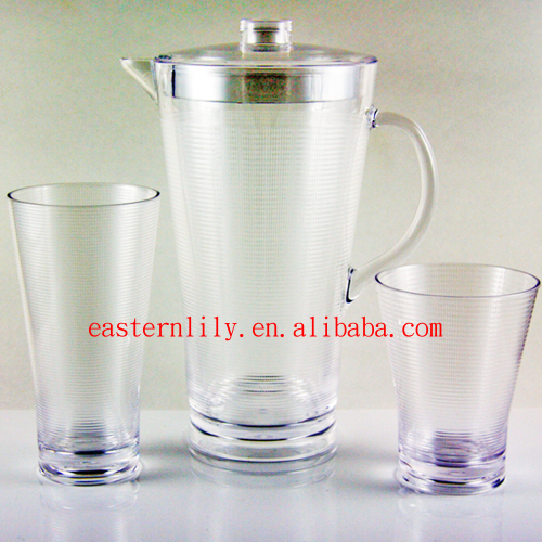 2000ml BPA free Plastic AS Acrylic Water cup Pitcher with lid