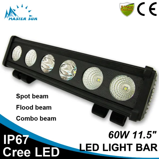Waterproof 11.5inch 60w led tractor work light car led light bar off road led light bar