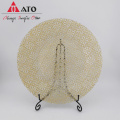 ATO Kitchen Electroplated Tableware Gold Decor charger plate
