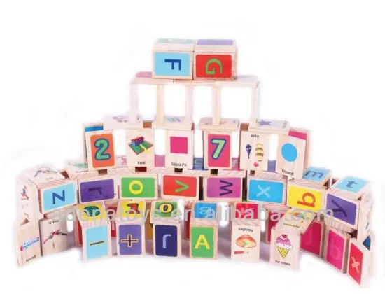 Wooden kids educational DIY Toys 100pieces Educational Dominoes