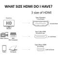 마이크로 HDMI 유형 D에서 유형 D 케이블