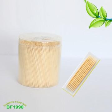 PS round jar bamboo two piont Toothpick