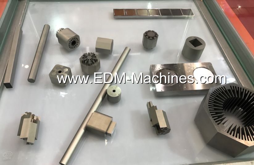 wire edm machine cutting sample