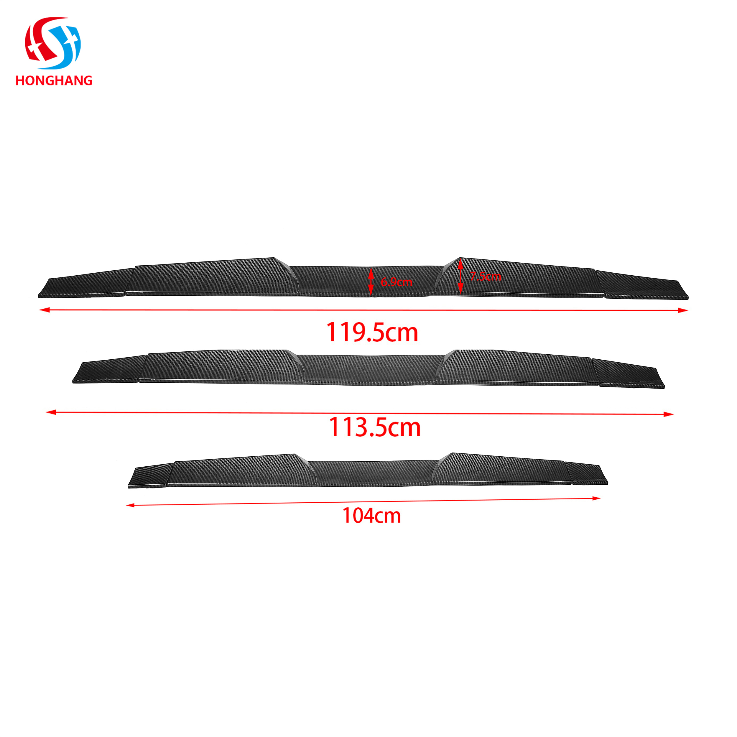 Pvc Carbon Fiber Rear Wing Spoiler Lip For All Car Models, High Quality ...