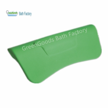 Foshan Two Suction Cups PU Bathtub Green Pillow For Shower Bath