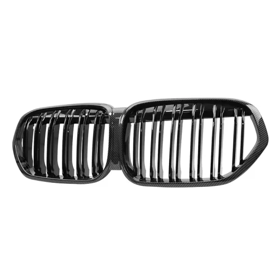 Front Grill F48LCI X1 ABS Glossy Black Carbon Color Bumper Grille for 2020-2021 Models