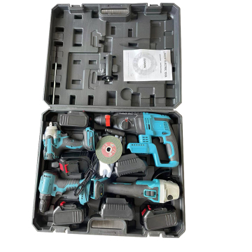 OEM OBM ODM 4-in-1 Cordless Drill Hammer Wrench Angle Grinder Lithium Tool Set
