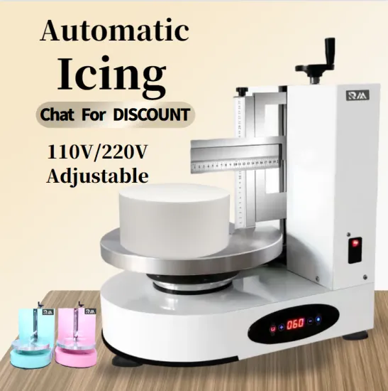 Commercial Bakery Birthday Round Cake Icing Decorating Machine for Small Business and Home Use