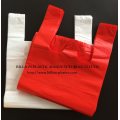 HDPE T-Shirt Garbage Packaging Clear Plastic Gusseted Grocery Produce Bag on Rolls