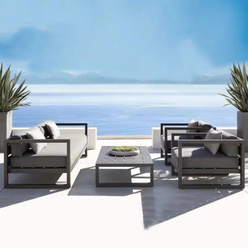 Nordic Aluminum Lounge Sofa Set for Outdoor Garden and Luxury Hotels