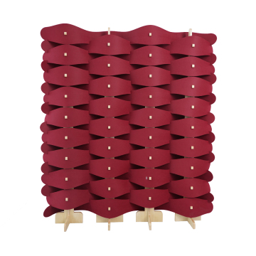 Adjustable Wave Felt Acoustic Soundproof Privacy Room Divider Freestanding Wavy Office Home Partition