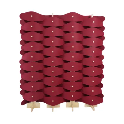Adjustable Wave Felt Acoustic Soundproof Privacy Room Divider Freestanding Wavy Office Home Partition