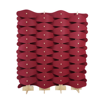 Adjustable Wave Felt Acoustic Soundproof Privacy Room Divider Freestanding Wavy Office Home Partition