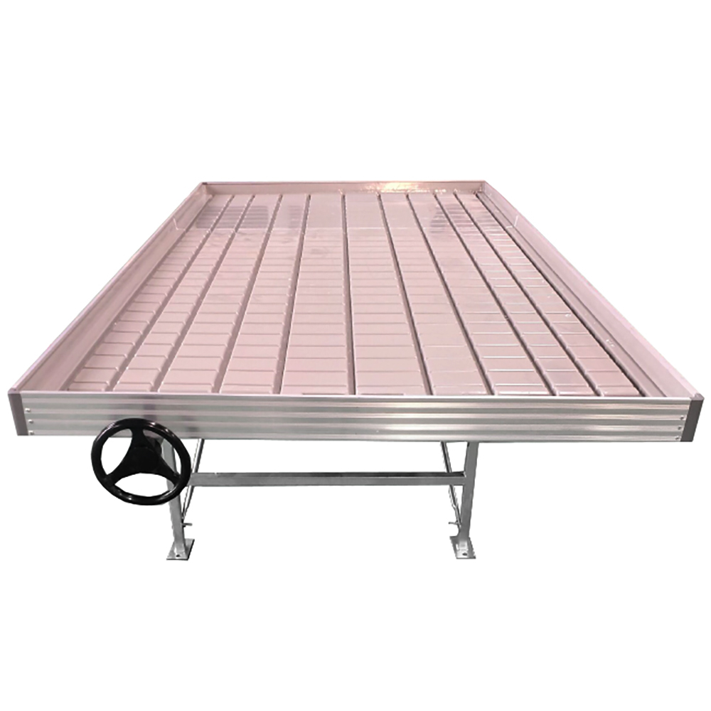 Farming irrigation tray hydroponic greenhouse rolling bench