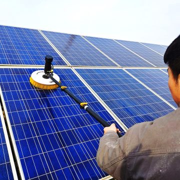 Hot Selling Electric Head Solar Panel Cleaning Brush Kits for Outdoor Window Washing Equipment