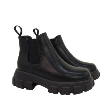 Genuine Leather Women's Combat Boots for Motorcycle