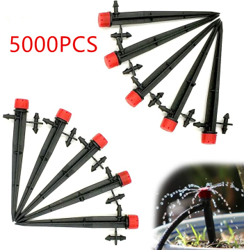 360-Degree Water Flow Drip Irrigation System with Adjustable Irrigation Dripper Emitters for 4/7mm Tubing