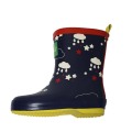 Bota de lluvia impresa impermeable unisex-niña