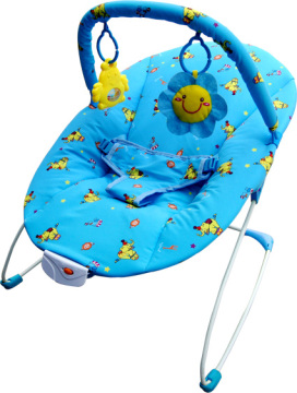 New Blue Circus Baby Bouncer, light weighted musical baby rocker cradles with lovely toys