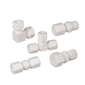 PTFE Single Ferrule Tube Fitting Straight Reducing Union 1/8 Inch to 1.1/2 Inch