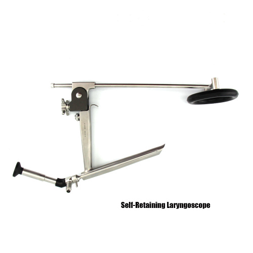 Самостоятельный ларингоскоп, поддерживающий хирургические инструменты
