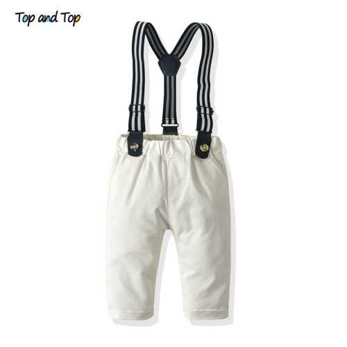 Top and Top Toddler Boy Clothing Sets Long Sleeve Stars Print Bowtie Shirt+Suspender Pants Casual Outfits Tuxedo Gentleman Suit