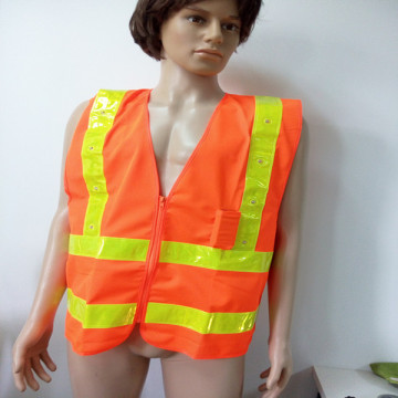 Led Safety Reflective Vest With Leds Strip Light