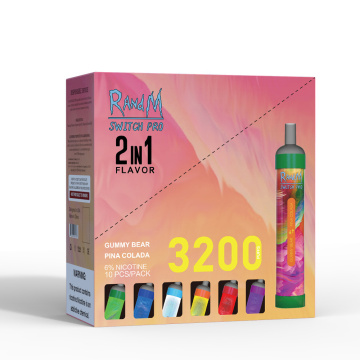 3200 Puffs 12 x2 sabores disponibles vapes desechables