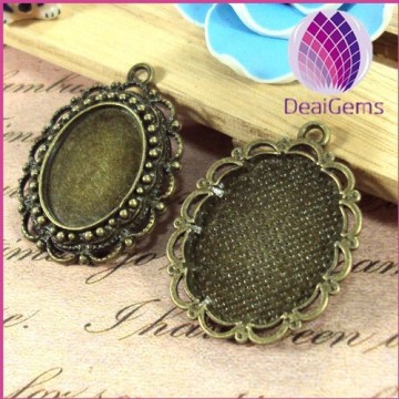 wholesale alloy cabochon setting bronze 18x14mm for jewerly findings